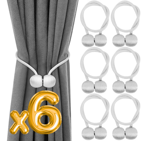 Lazos Magnéticos Para Cortinas Alzapaños Imán Elegante 6pzs | MercadoLibre
