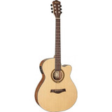 Violão Elétrico Aço Mini Jumbo Hofma Hma295 Natural Satin Cor Marrom-claro Orientação Da Mão Destro