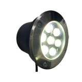 Balizador Led Embutir Chão Jardim Piso 7w Branco Frio 6500k