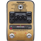 Pedal Guitarra Acustica Zoom Ac-2 - Preamp Tuner Xlr Usb