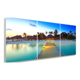 Cuadros Decorativos Muelle En Playa 120 Por 60 Cms