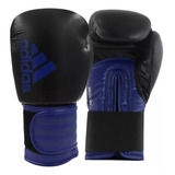 Luva Boxe Hybrid 100 Preta E Azul  - 16oz