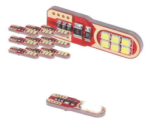 Kit 10 Focos De Pellizco 12 Led 3030 Canbus T10 12v