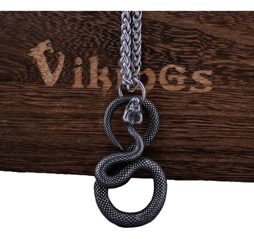 Collar Hombre De Lujo Nudo Serpiente Víbora Nórdico Vikings