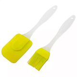 Set Pincel Y Espátula Silicona Cocina Apto Calor