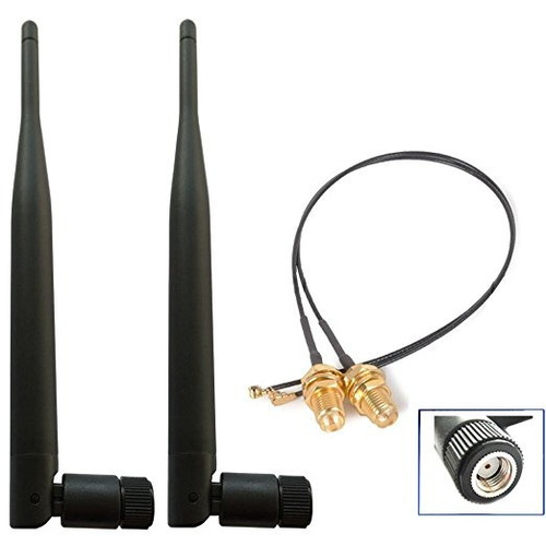 Danuc 2 X 2,4 Ghz 6 Dbi 5 Ghz De Doble Banda Wifi Rp-sma Ant