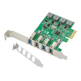 Placa Pcie A 4 Puertos Usb 3.0 Autoalimentada Amitosai