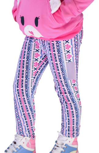 Legging Estampada Infantil Peluciada Meninas Algodão Calça