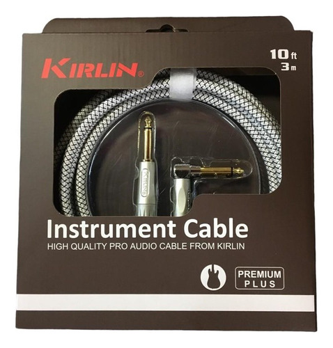 Cable P/ Guitarra O Bajo Kirlin Iwb-202pfgl 3m Plug A 90º