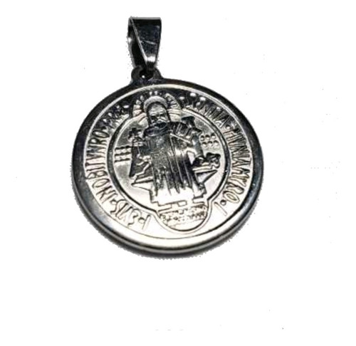 Medalla San Benito Acero Quirurgico Maciza
