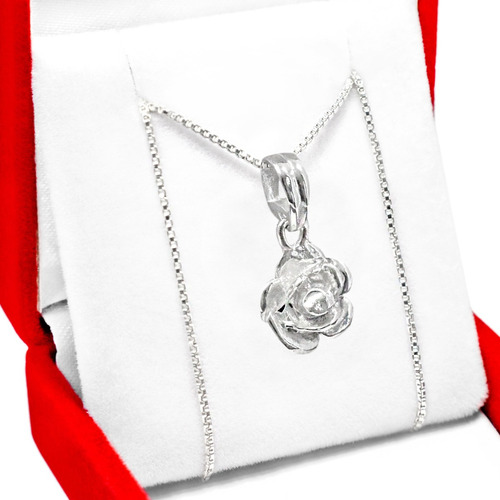 Dije Flor Con Cadena De Plata 925 Para Dama Mujer Primavera