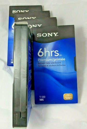 Sony Cassette 6hrs Premium 120vr Paquete 10pz Nuevo Original