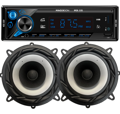 Estereo Bluetooth Con Parlantes 5 Pulgadas Bomber Full Range