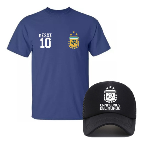 Remera - Gorra Trucker -  Combo Argentina Messi Afa - Futbol