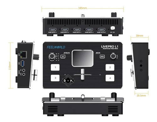 Switcher De Vídeo Feelworld Livepro L1 Mesa De Corte Mixer