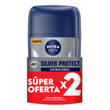 Desodorante Nivea Men Silver Protect Barra 50 Gr X 2 Und