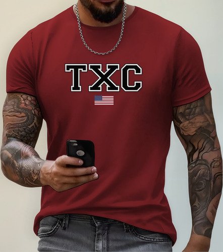 Camiseta Country Wear Txc Farm Cowboy Gola Redonda Algodão