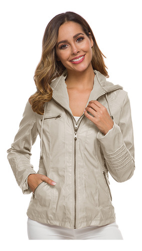 Chamarras De Piel Para Mujer Chaqueta Impermeable Delgada