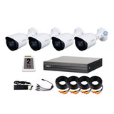 Kit 4 Cámaras 2mpx Dahua Micrófono Integrado Dvr 4 Disco 2tb