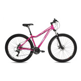 Mountain Bike Femenina Topmega Flamingo R29 S 21v Frenos De Disco Mecánico Cambios Shimano Tourney Color Rosa/blanco  