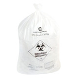 Saco De Lixo Infectante Branco 30l - C/100 Unidades