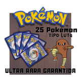 Lote Pokémon Lutador 25 Cartas + 10 Energias + Ultra Rara