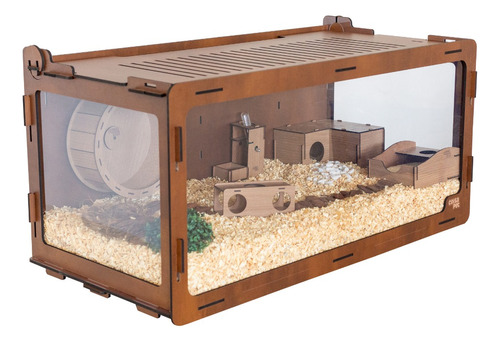 Gaiola Para Hamster Grande Terrário 100x50x50 Com Acessórios