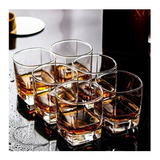 Kit Copo De Whisky Premium Vidro Drink Vodka Conhaque 6 Pçs Cor Vidro Transparente