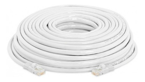 Cable Red Utp De 20 Metros Blanco Cat 6 Armado Rj45