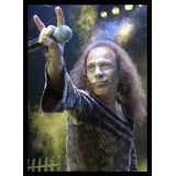 Cuadro De Ronnie James Dio De 50x70 Con Bastidor De Madera.