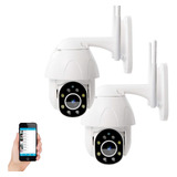 Kit X 2 Camara Ip Exterior Movimiento Zoom Wifi Motorizada