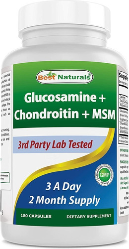 Best Naturals | Glucosamine, Chondroitin, Msm | 180 Capsules
