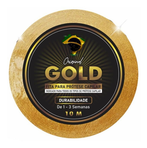 Fita Capilar Gold+ 10 Metros 2,5 Cm Prótese Capilar Perucas 