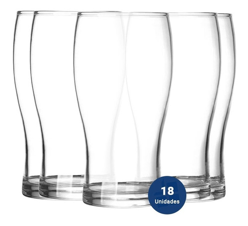 Set X 18 Vaso Cervecero Vidrio Rigolleau Pinta Cerveza 540ml