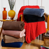 Cobertor Manta Fleece Casal Canelada Soft Macia 2,20x1,80 Mt