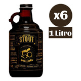 Sixpack Growler Cerveza Artesanal +56 Stout  1 Litro Vidrio