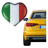 Adesivo Bandeira Itália Coração Brasão 7x7,5cm Resinado Bs7