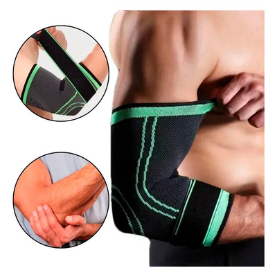 Codera Ortopédica De Compresión Elástica Ajustable Para Dolor Negro Talla L,coderas para gym,coderas gym,coderas,codera elastica | Meses sin interés