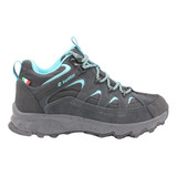 Zapatilla Outdoor Mujer Lotto - Solaro W Lc Gris Celeste 