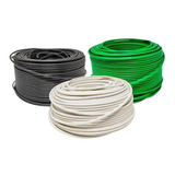 Cable Eléctrico Unipolar Calibre 10 Verde Blanco Negro 50 M