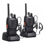 2 Radios Walkie-talkie Bf-888s Uhf Con Manos Libres