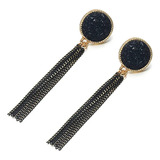 Aretes Largos Con Borlas Estilo Coreano Elegante