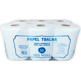 Papel Toalha Bobina 6 Rolos De 20cm X 200m Branca