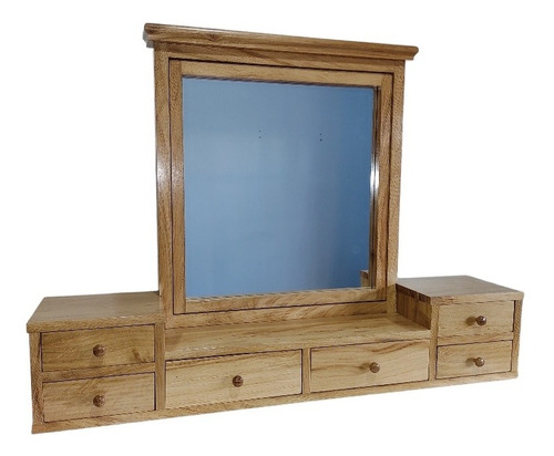 Mueble Tocador Maquillador Roble Eslavonia  Macizo Laqueado.