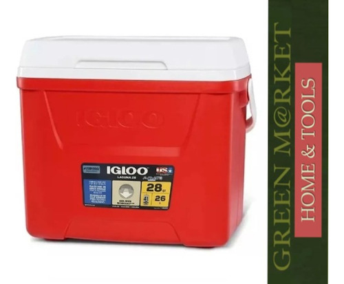 Conservadora 28qt Igloo Laguna 26 Lts Color Rojo