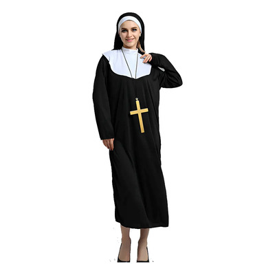 Disfraz Mujer Monja Traje Traje Tradicional Halloween