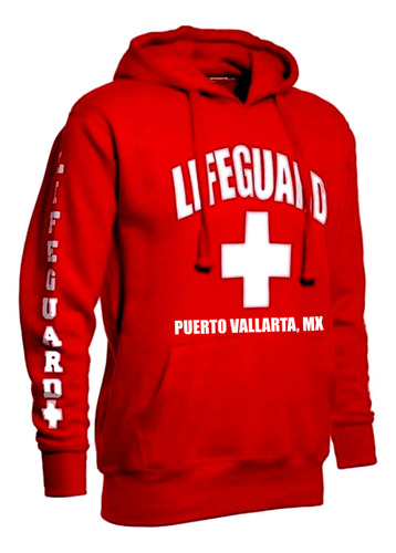 Sudadera Hoodie Lifeguar Salvavidas Puerto Vallarta Mx