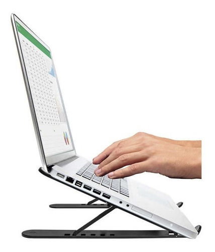 Soporte X 2 Base Para Notebook Ergonomico Regulable Plegable