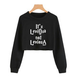 Harry Potter  Leviosa - Sudadera Corta (tipo Crop Top)