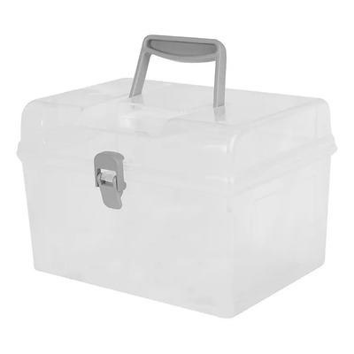 Miniso Caja De Almacenamiento Con Tapa Y Asa Transpare Color Transparente | MercadoLibre
